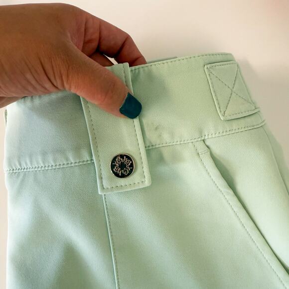 WHBM White House Black Market Light Green Wide Leg Cargo Pants HR 30” - 6 - Picture 8 of 10